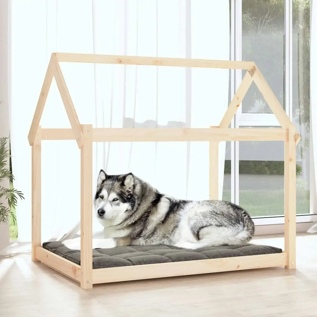 Dog Bed 111x80x100 cm Solid Wood Pine 822217