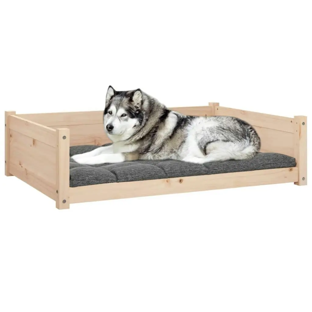 Dog Bed 105.5x75.5x28 cm Solid Pine Wood 821462