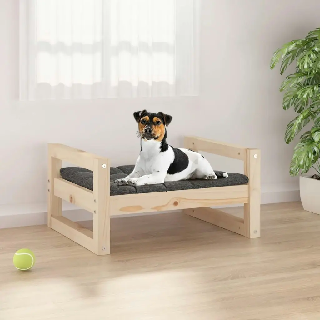 Dog Bed 55.5x45.5x28 cm Solid Pine Wood 821467