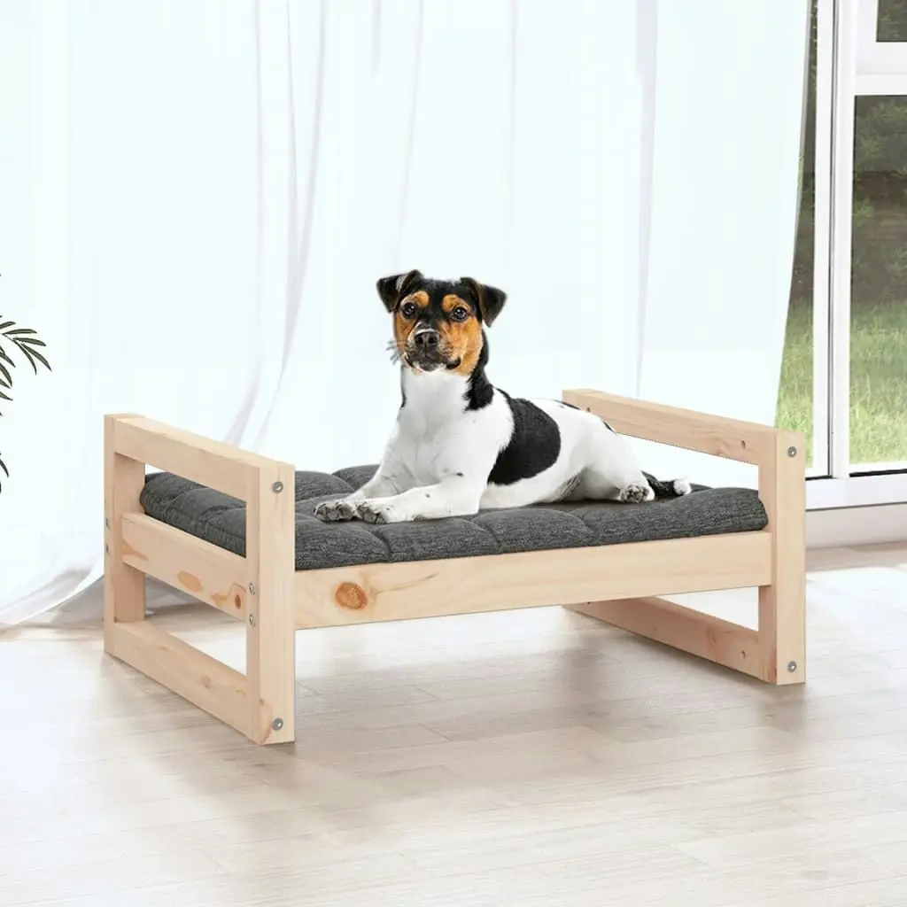 Dog Bed 55.5x45.5x28 cm Solid Pine Wood 821467