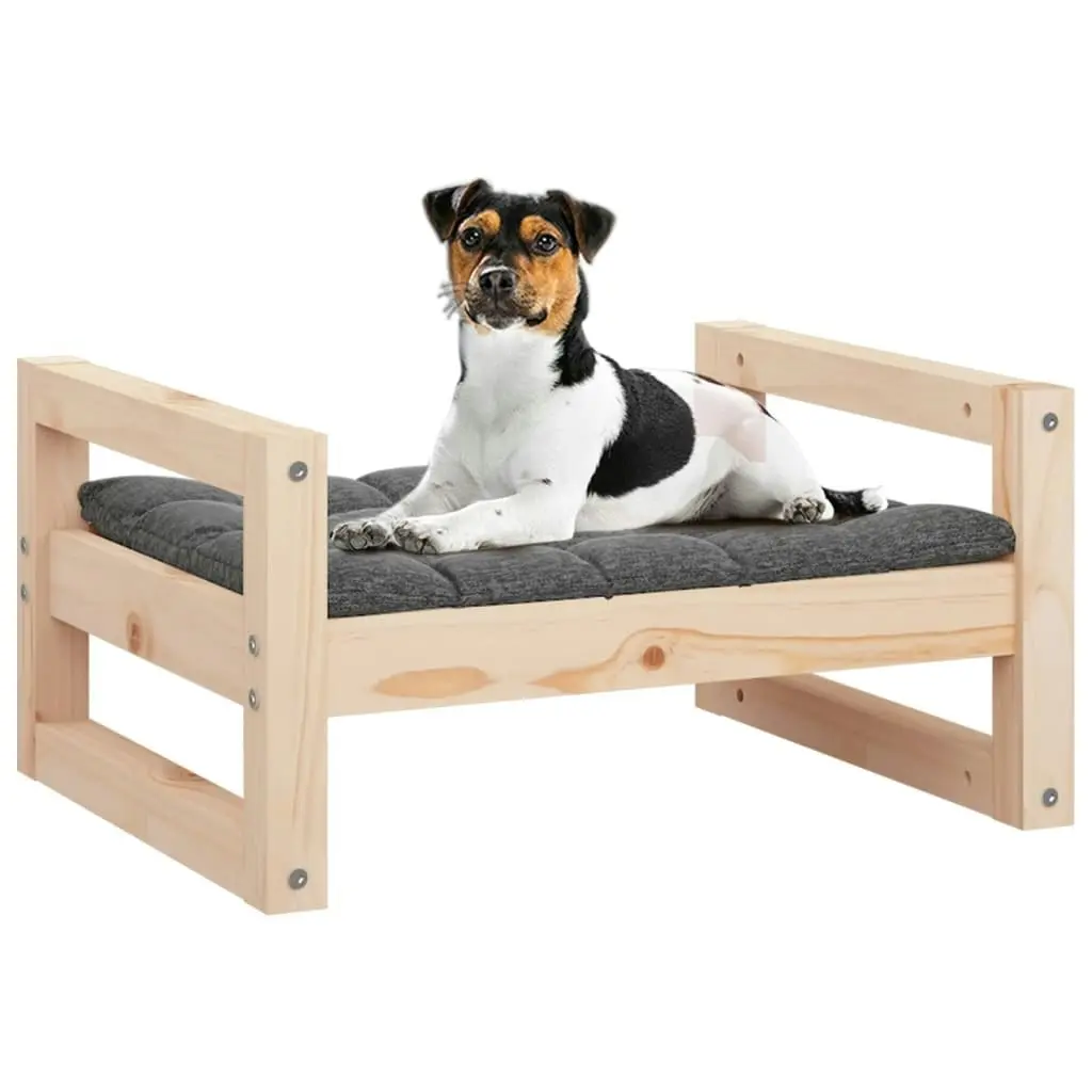 Dog Bed 55.5x45.5x28 cm Solid Pine Wood 821467