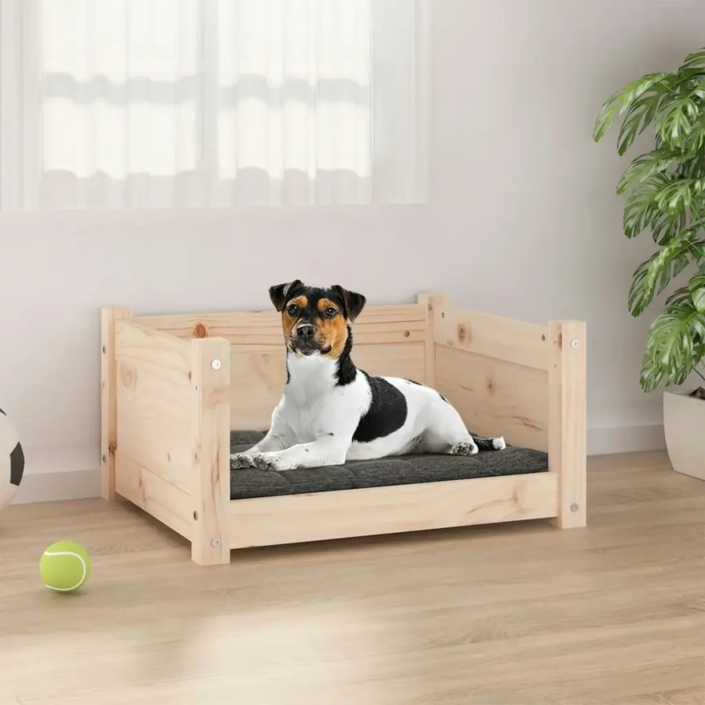 Dog Bed 55.5x45.5x28 cm Solid Pine Wood 821442