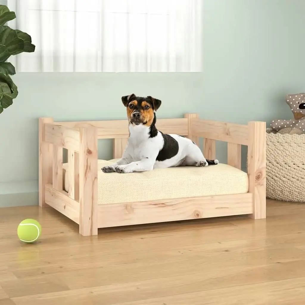 Dog Bed 55.5x45.5x28 cm Solid Wood Pine 820182