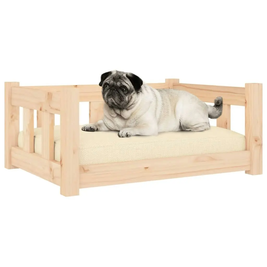 Dog Bed 65.5x50.5x28 cm Solid Wood Pine 820187