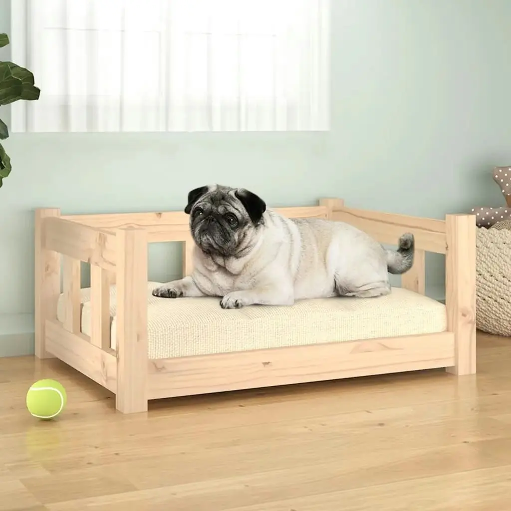 Dog Bed 65.5x50.5x28 cm Solid Wood Pine 820187