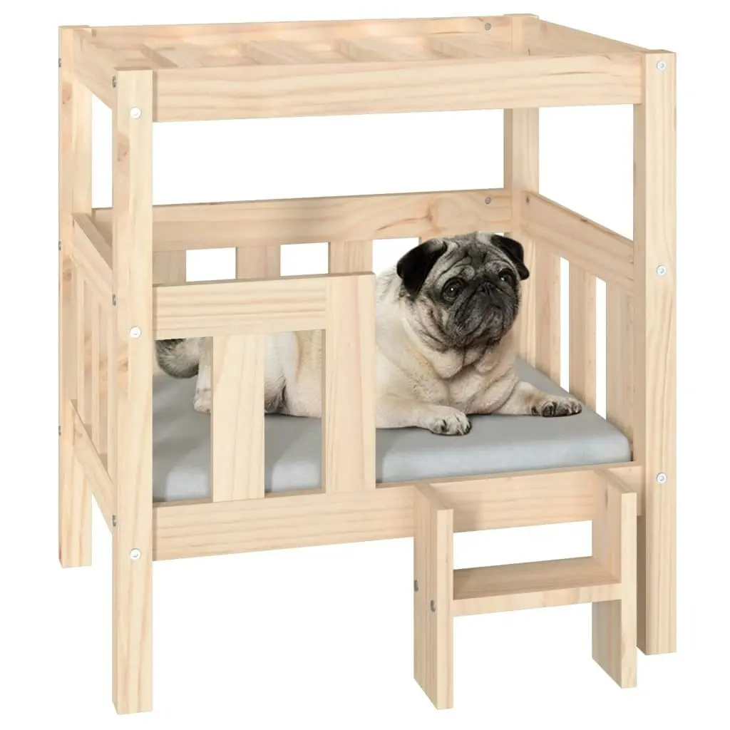 Dog Bed 65.5x43x70 cm Solid Wood Pine 822372