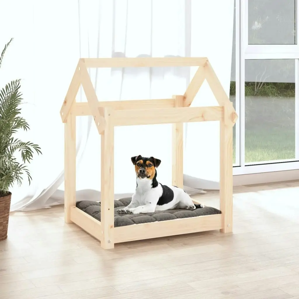 Dog Bed 61x50x70 cm Solid Wood Pine 822197