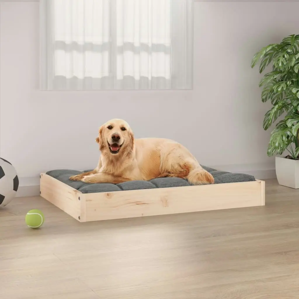 Dog Bed 71.5x54x9 cm Solid Wood Pine 820856