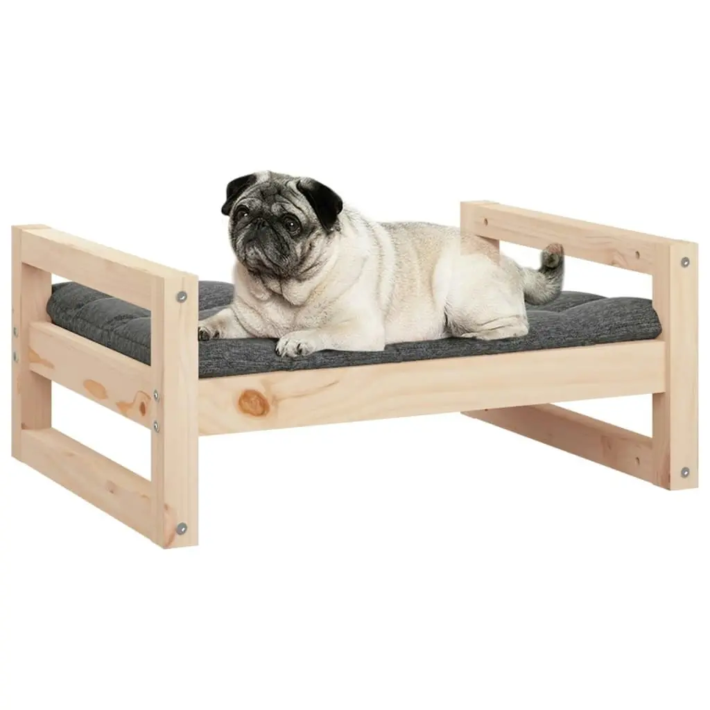 Dog Bed 65.5x50.5x28 cm Solid Pine Wood 821472