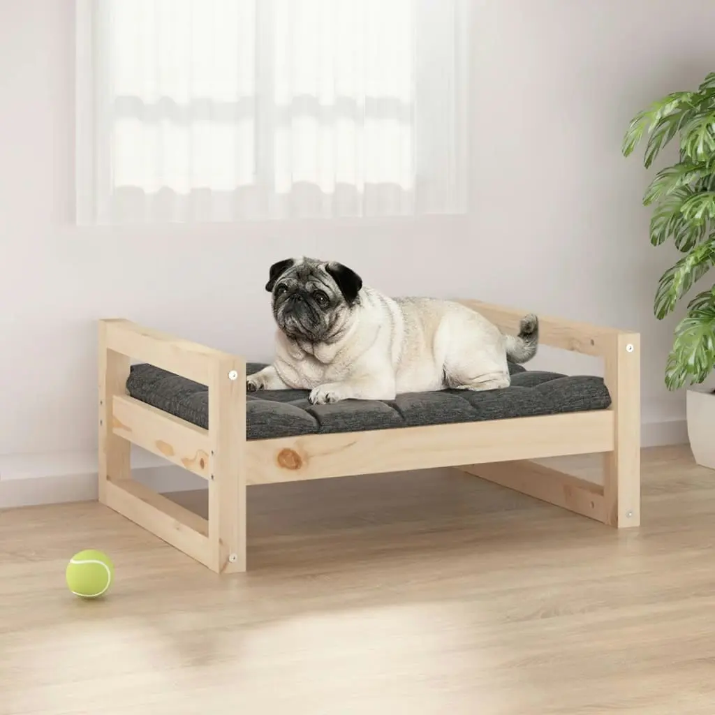 Dog Bed 65.5x50.5x28 cm Solid Pine Wood 821472