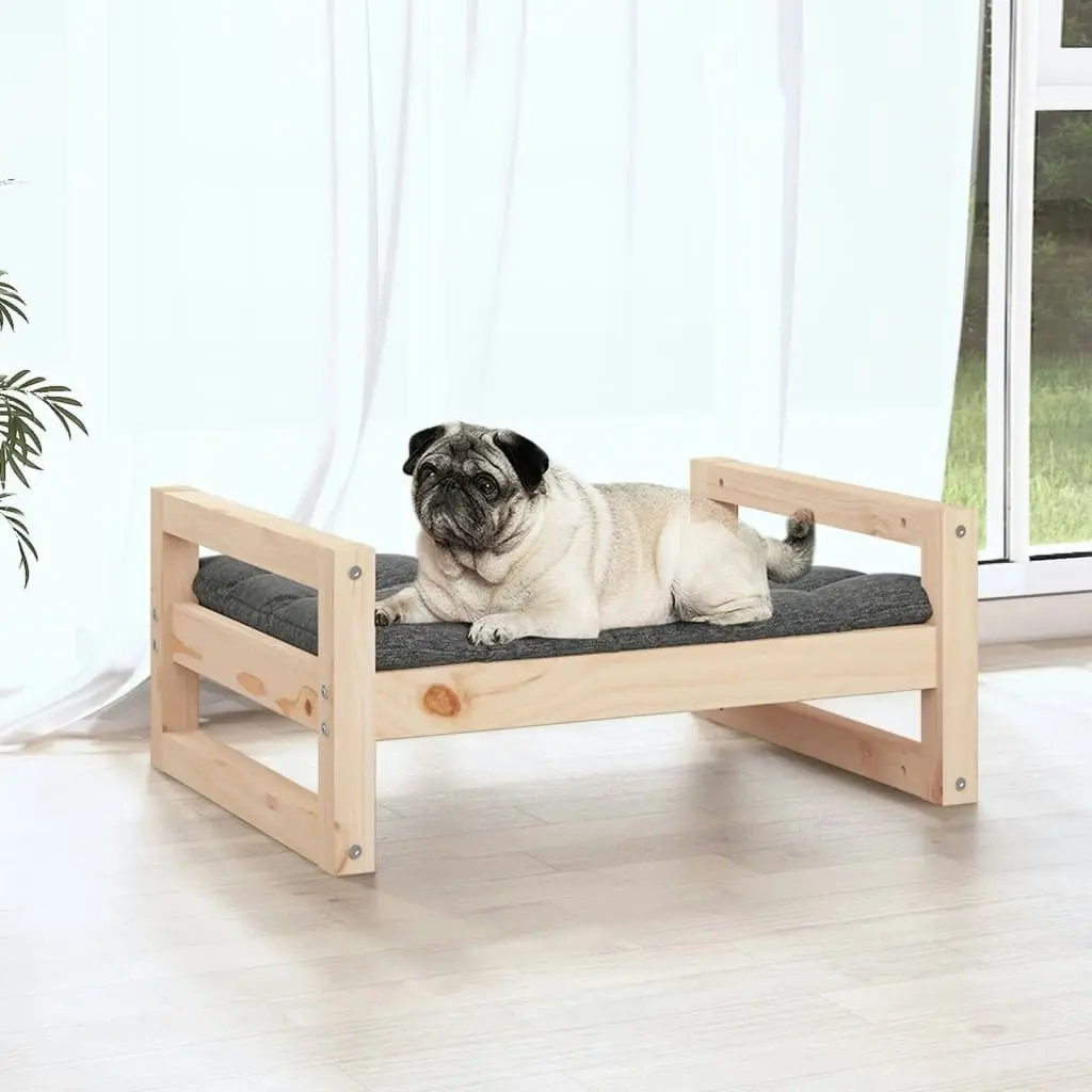 Dog Bed 65.5x50.5x28 cm Solid Pine Wood 821472