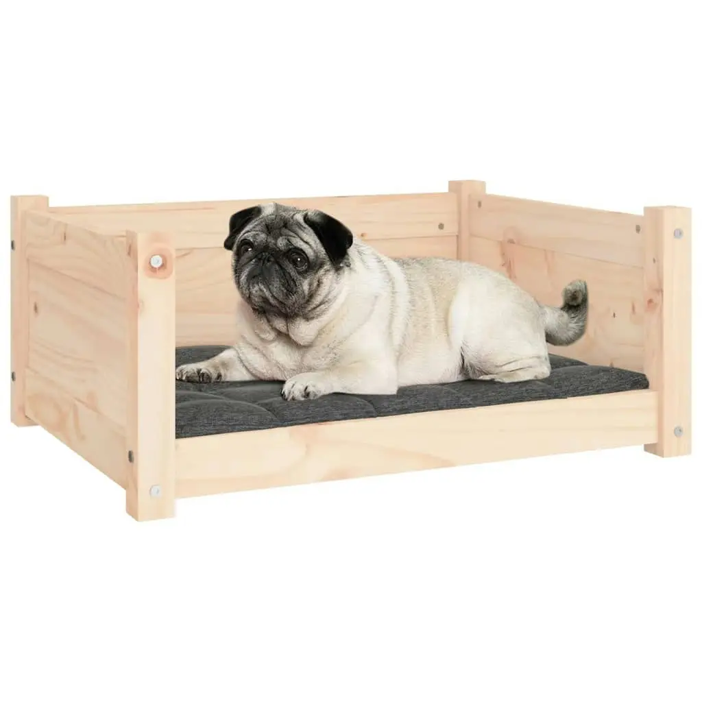 Dog Bed 65.5x50.5x28 cm Solid Pine Wood 821447