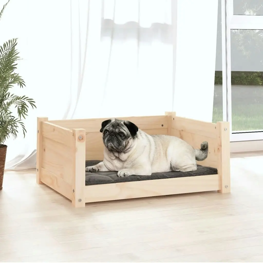 Dog Bed 65.5x50.5x28 cm Solid Pine Wood 821447