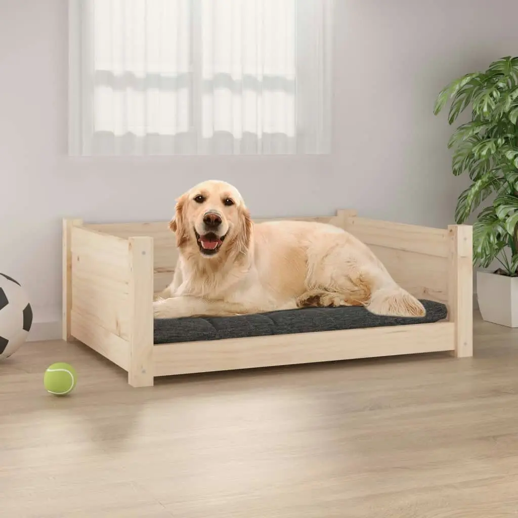 Dog Bed 75.5x55.5x28 cm Solid Pine Wood 821452