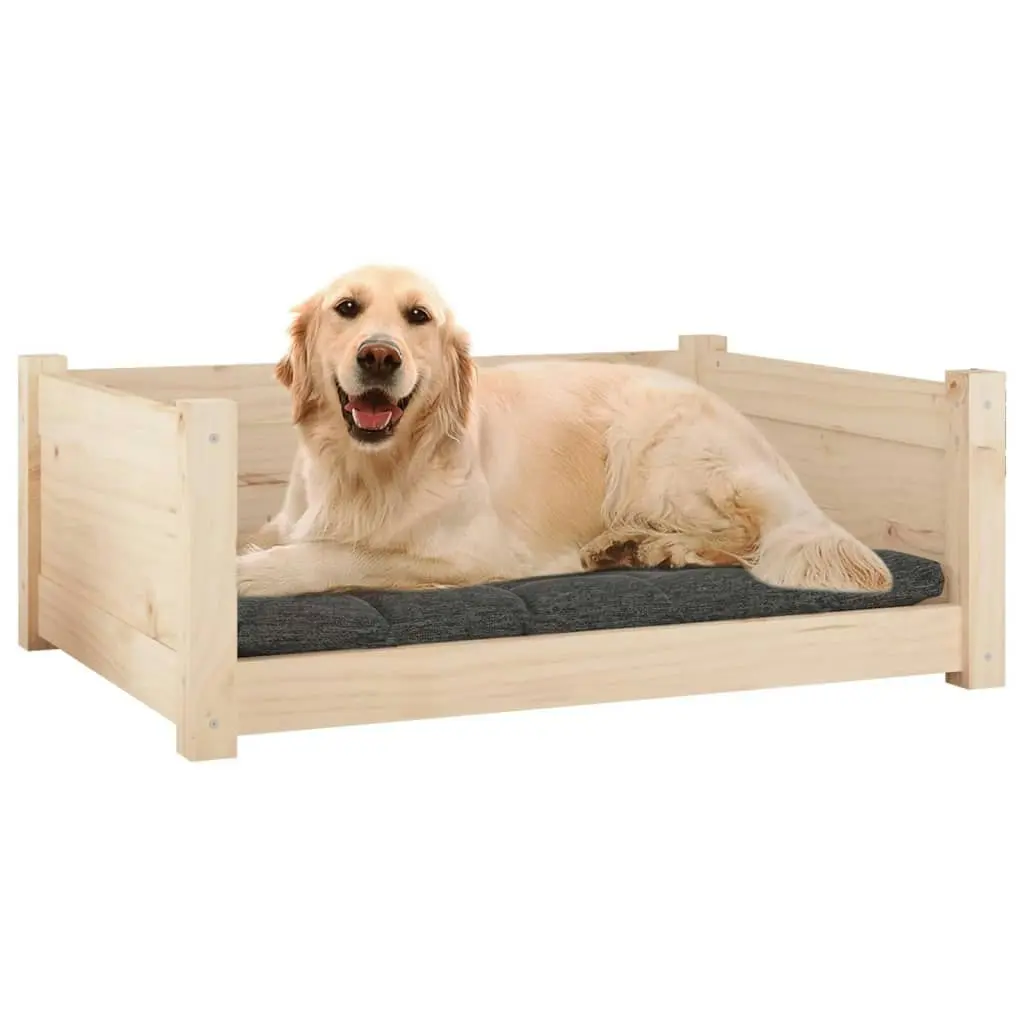 Dog Bed 75.5x55.5x28 cm Solid Pine Wood 821452