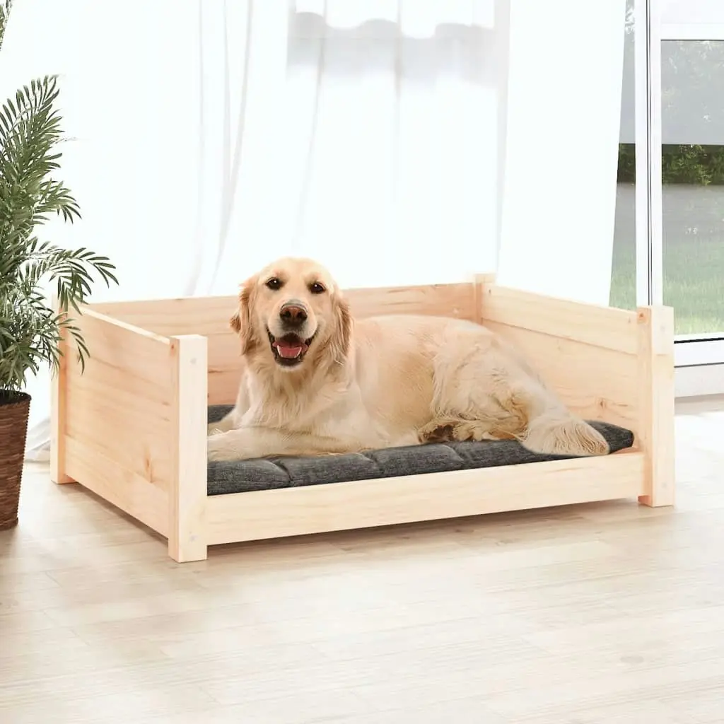 Dog Bed 75.5x55.5x28 cm Solid Pine Wood 821452