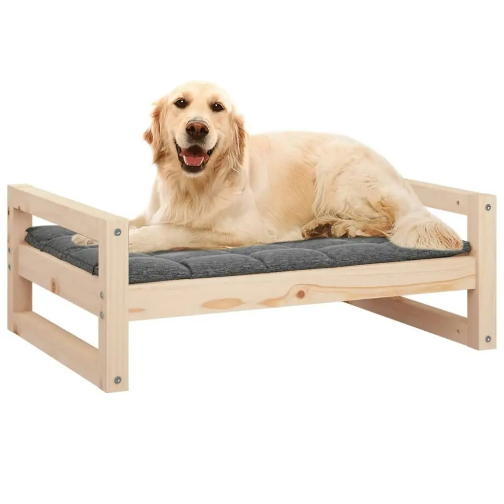 Dog Bed 75.5x55.5x28 cm Solid Pine Wood 821477