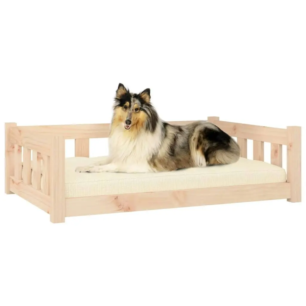 Dog Bed 95.5x65.5x28 cm Solid Wood Pine 833255