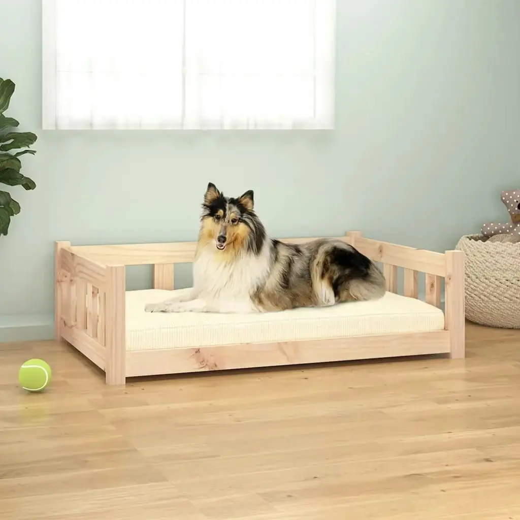 Dog Bed 95.5x65.5x28 cm Solid Wood Pine 833255