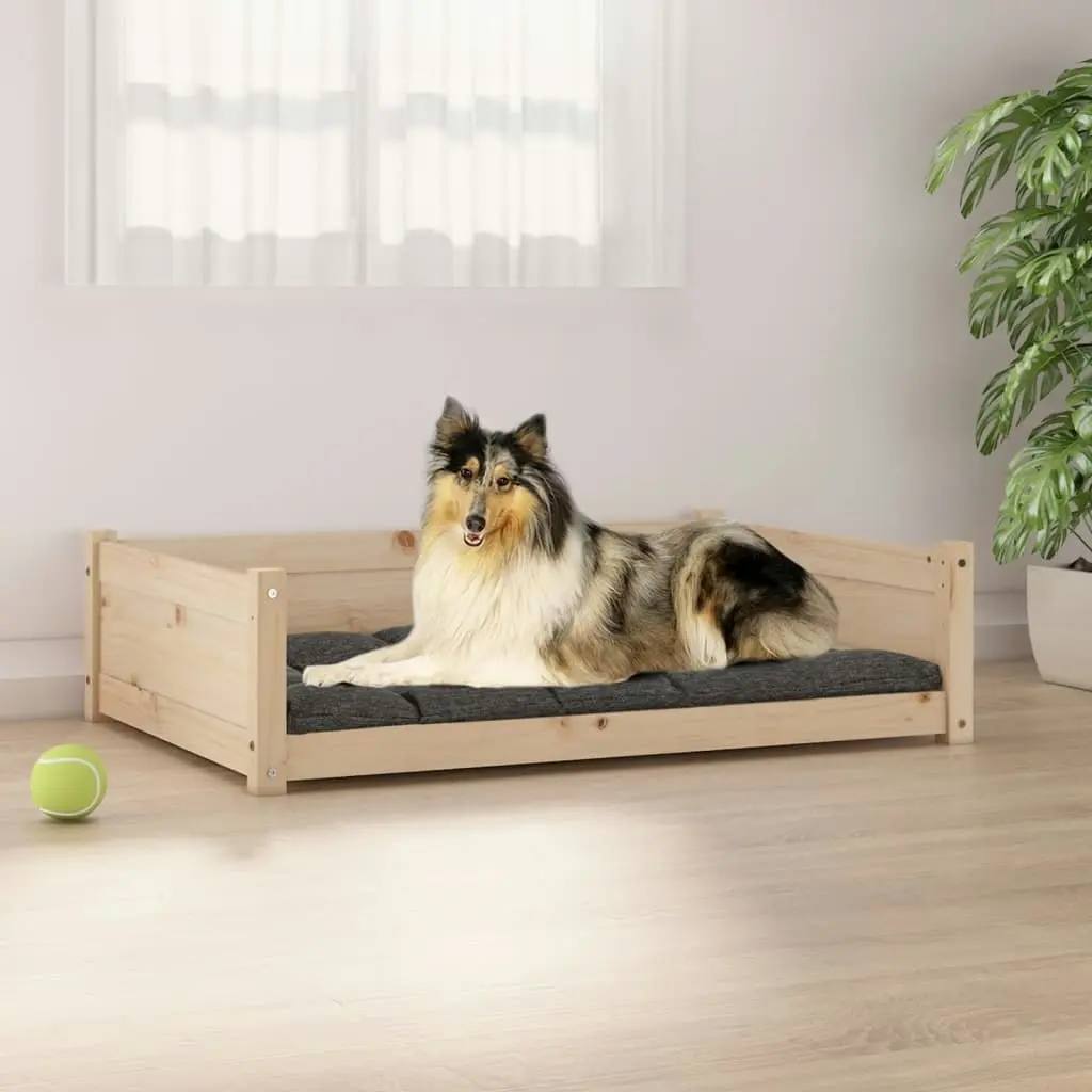 Dog Bed 95.5x65.5x28 cm Solid Pine Wood 821457