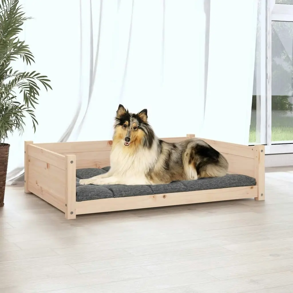 Dog Bed 95.5x65.5x28 cm Solid Pine Wood 821457