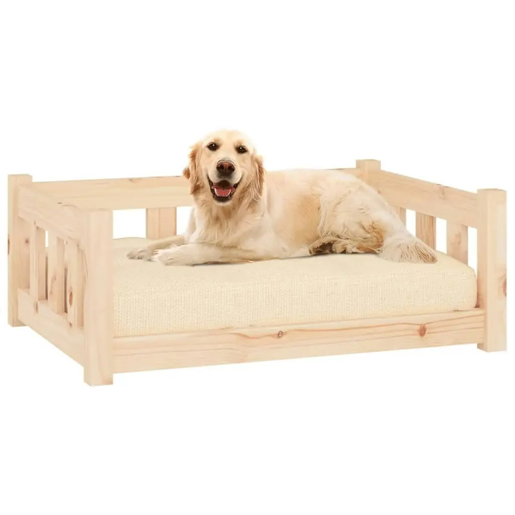 Dog Bed 75.5x55.5x28 cm Solid Wood Pine 833253