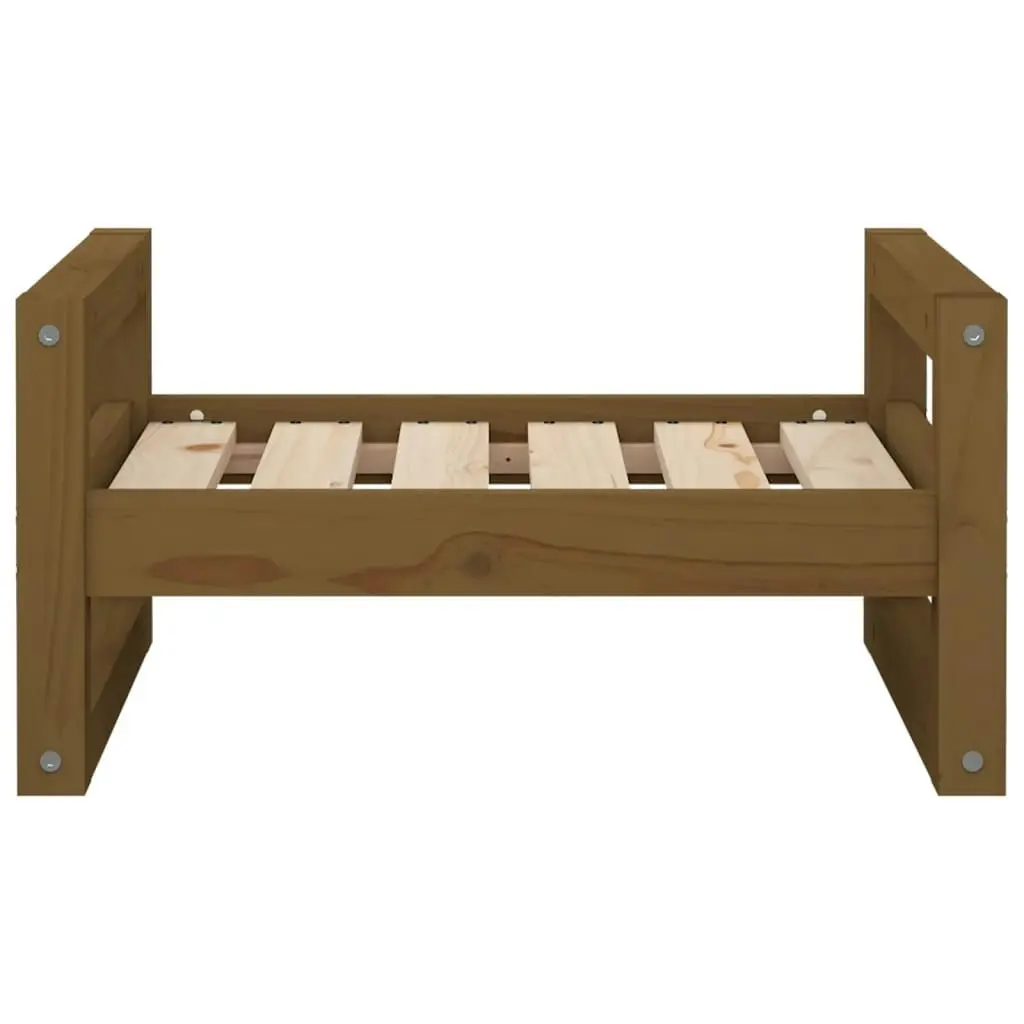 Dog Bed Honey Brown 55.5x45.5x28 cm Solid Pine Wood 821470