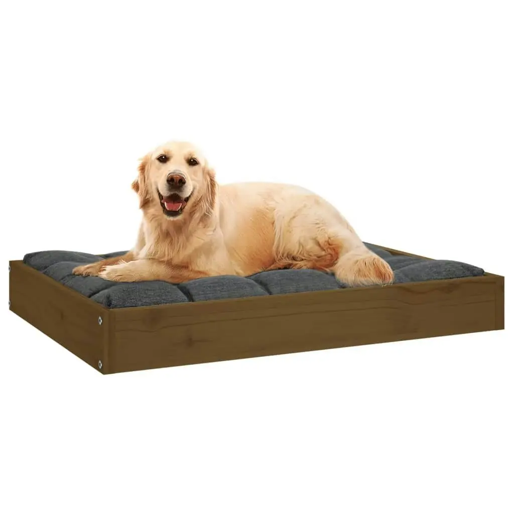 Dog Bed Honey Brown 71.5x54x9 cm Solid Wood Pine 820859