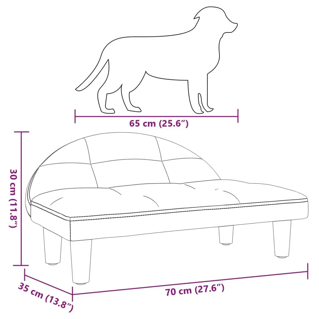 Dog Bed Light Grey 70x52x30 cm Velvet 171939