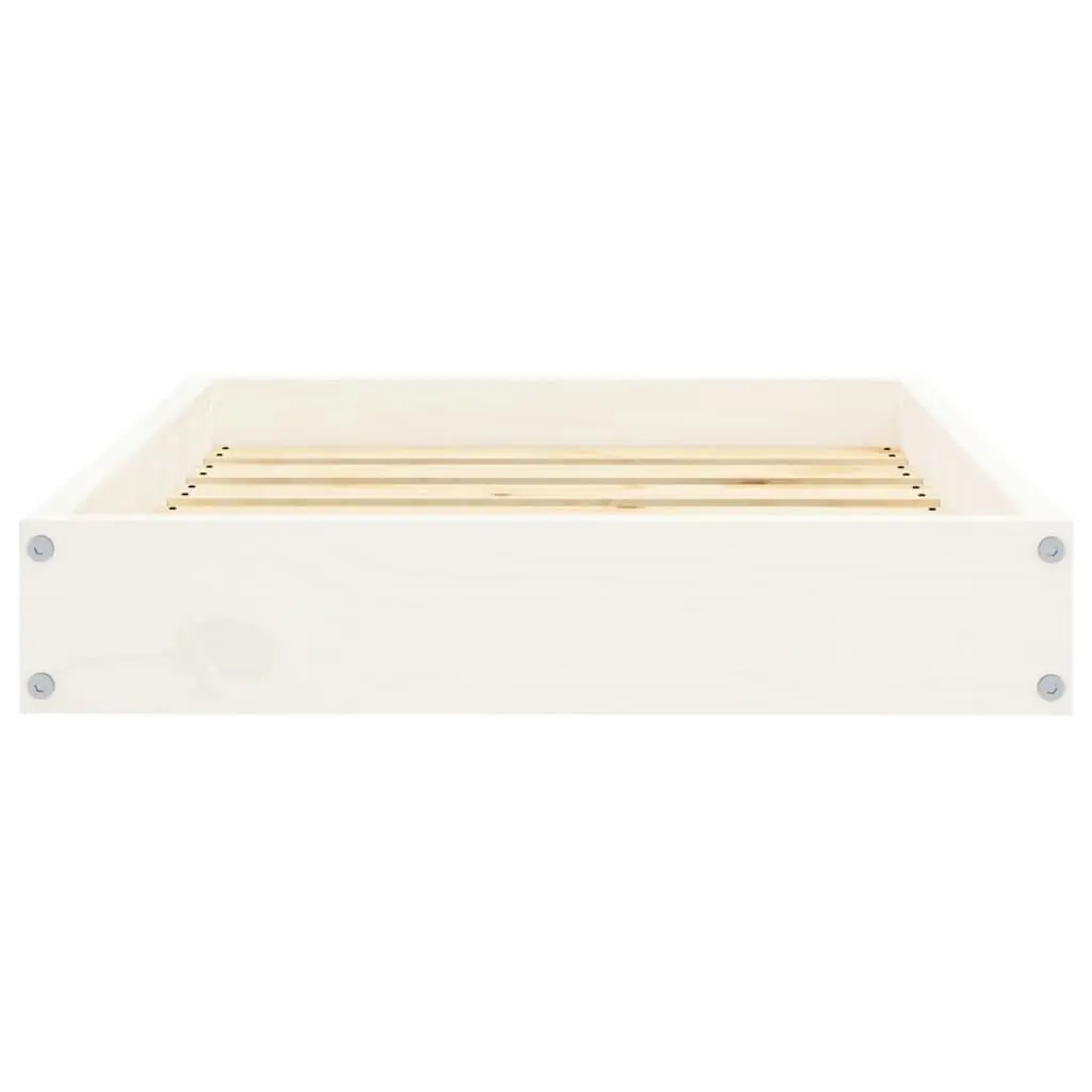 Dog Bed White 61.5x49x9 cm Solid Wood Pine 820852