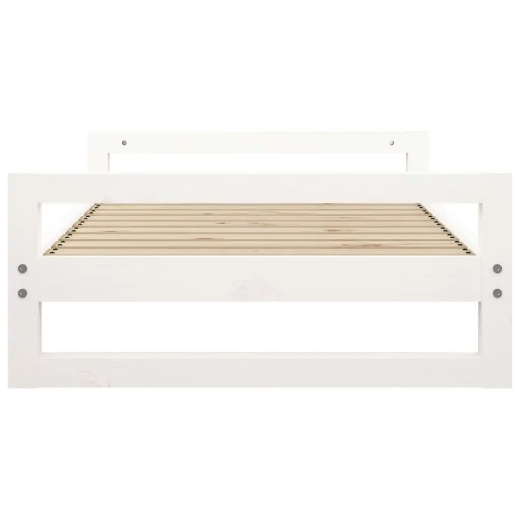 Dog Bed White 95.5x65.5x28 cm Solid Pine Wood 821483