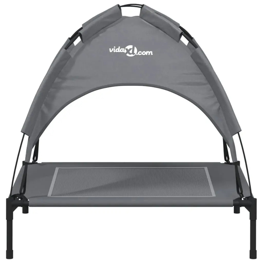 Dog Bed with Canopy Anthracite Oxford Fabric and Steel 172597