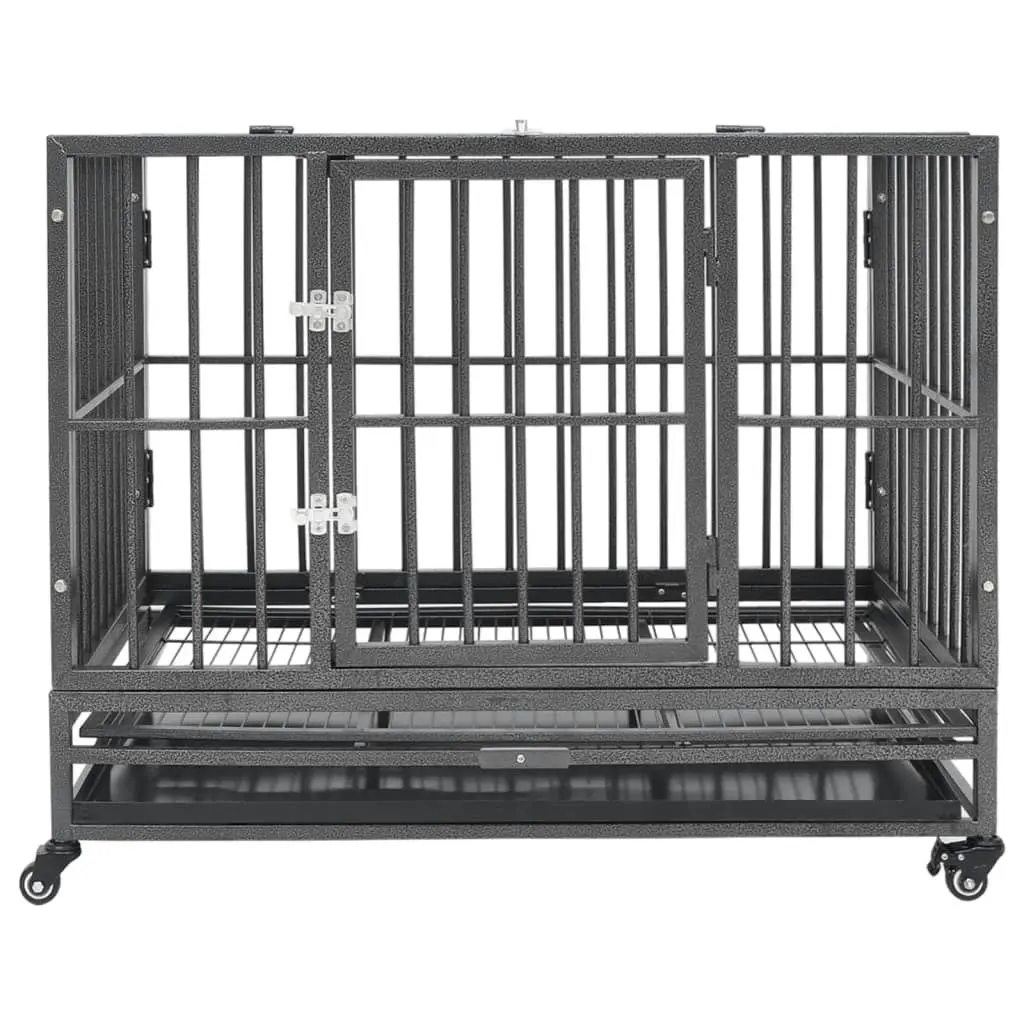 Dog Cage with Wheels Steel 102x72x85 cm 171492