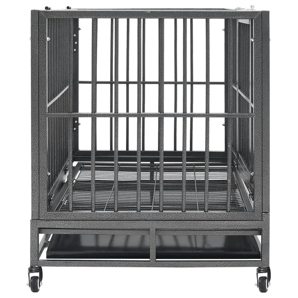 Dog Cage with Wheels Steel 102x72x85 cm 171492