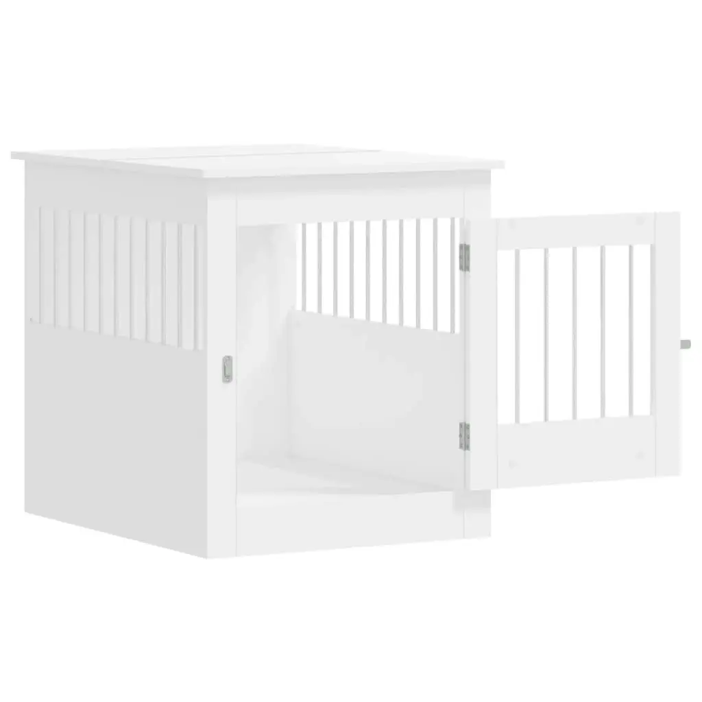 Dog Crate Furniture White 64.5x80x71 cm Engineered Wood 838330