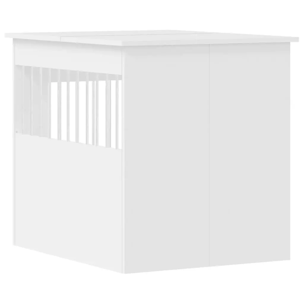 Dog Crate Furniture White 64.5x80x71 cm Engineered Wood 838330