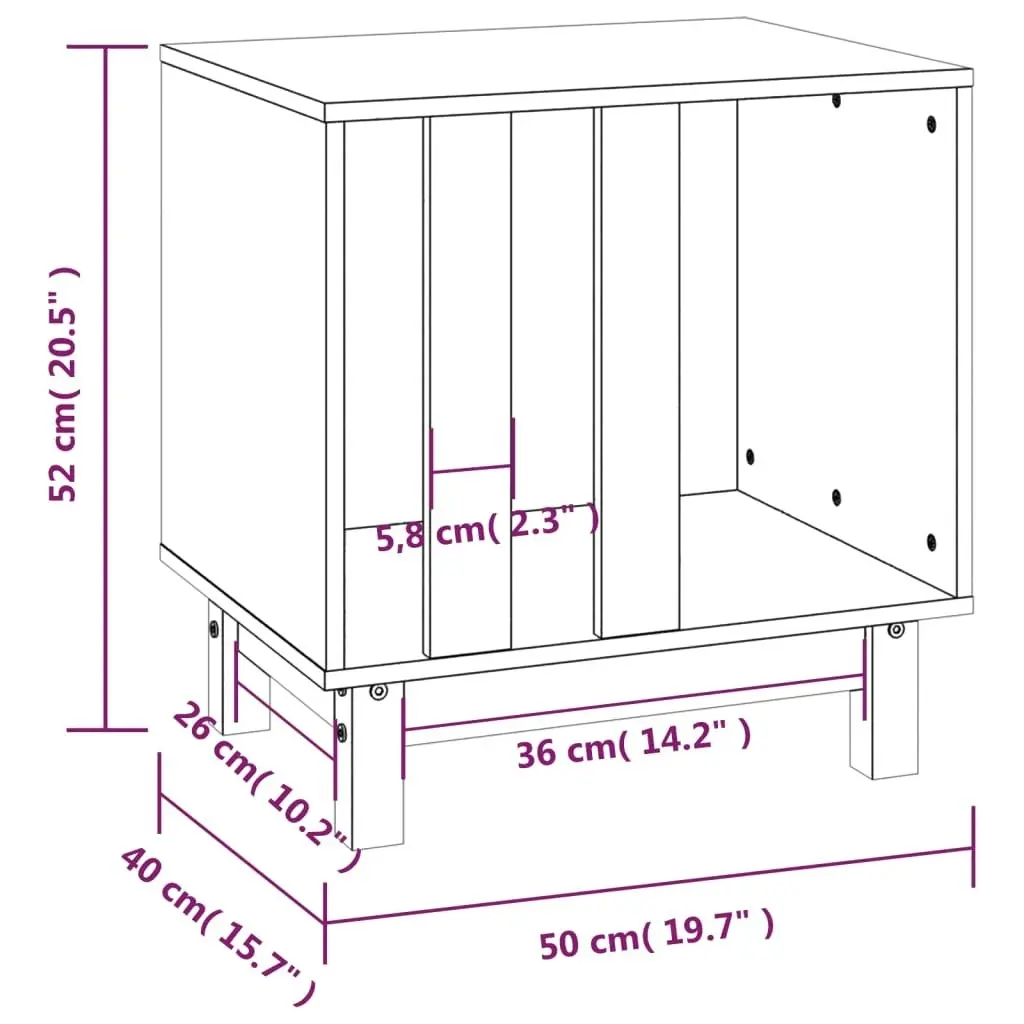 Dog House 50x40x52 cm Solid Wood Pine 822471