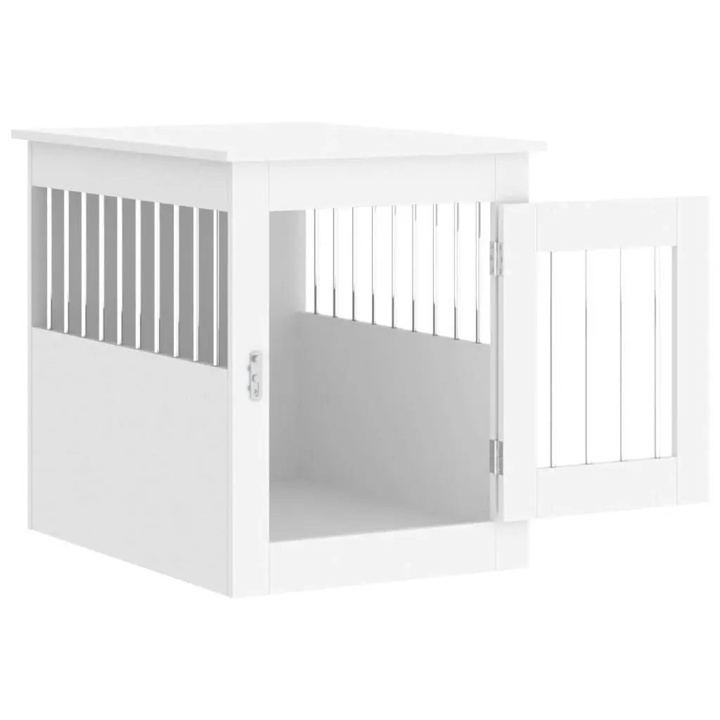 Dog Crate Furniture White 55x75x65 cm Engineered Wood 838316