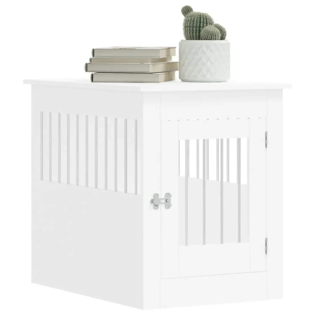 Dog Crate Furniture White 55x80x68 cm Engineered Wood 838323