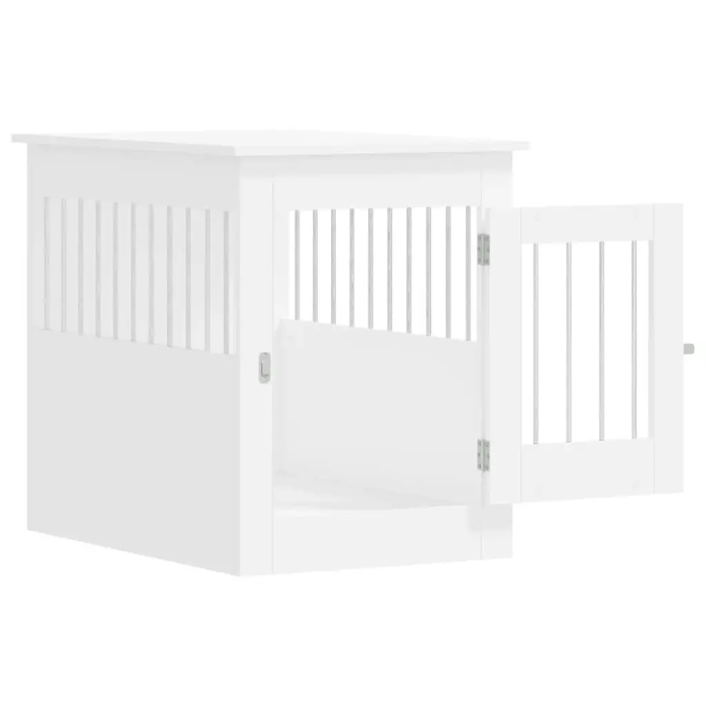 Dog Crate Furniture White 55x80x68 cm Engineered Wood 838323