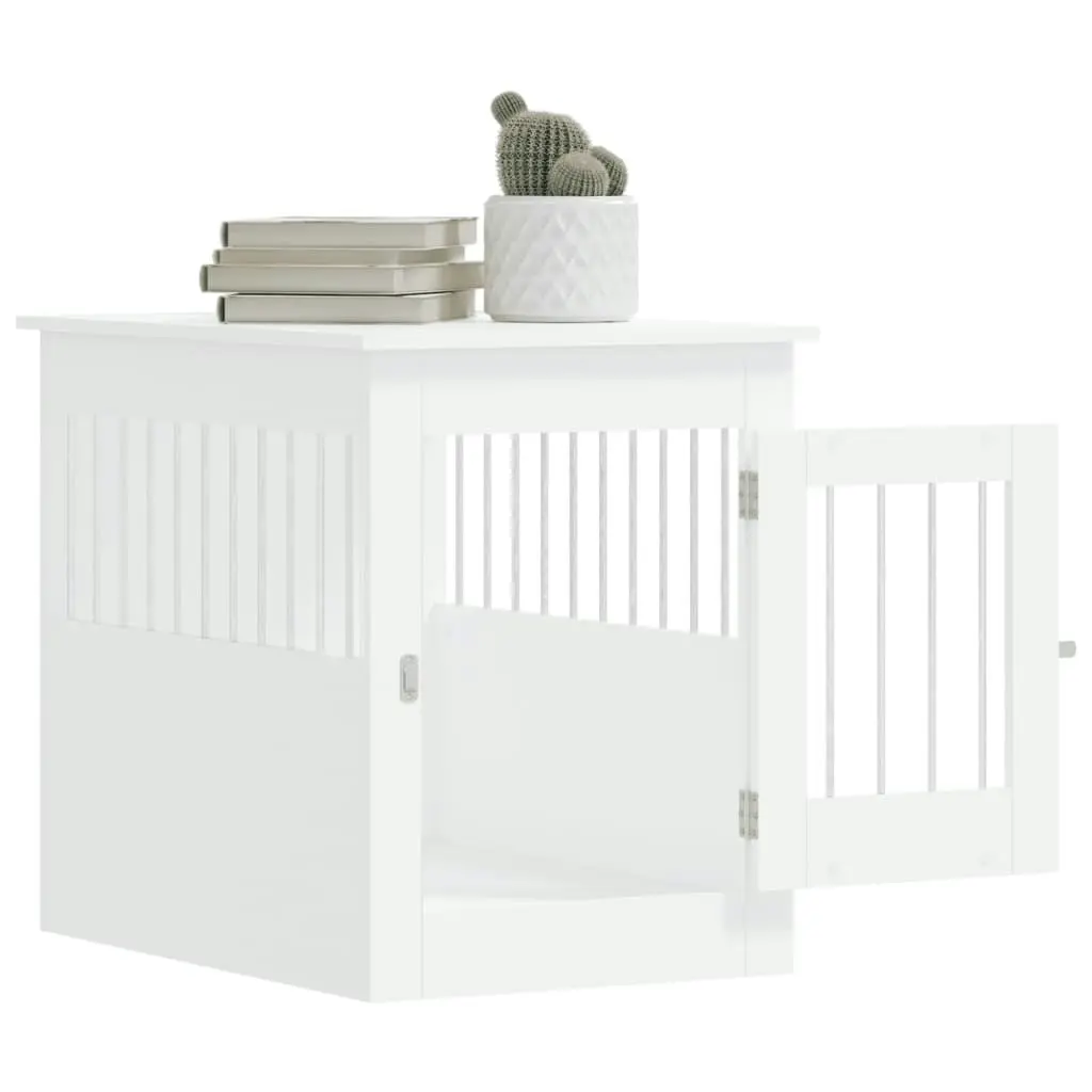 Dog Crate Furniture White 55x80x68 cm Engineered Wood 838323