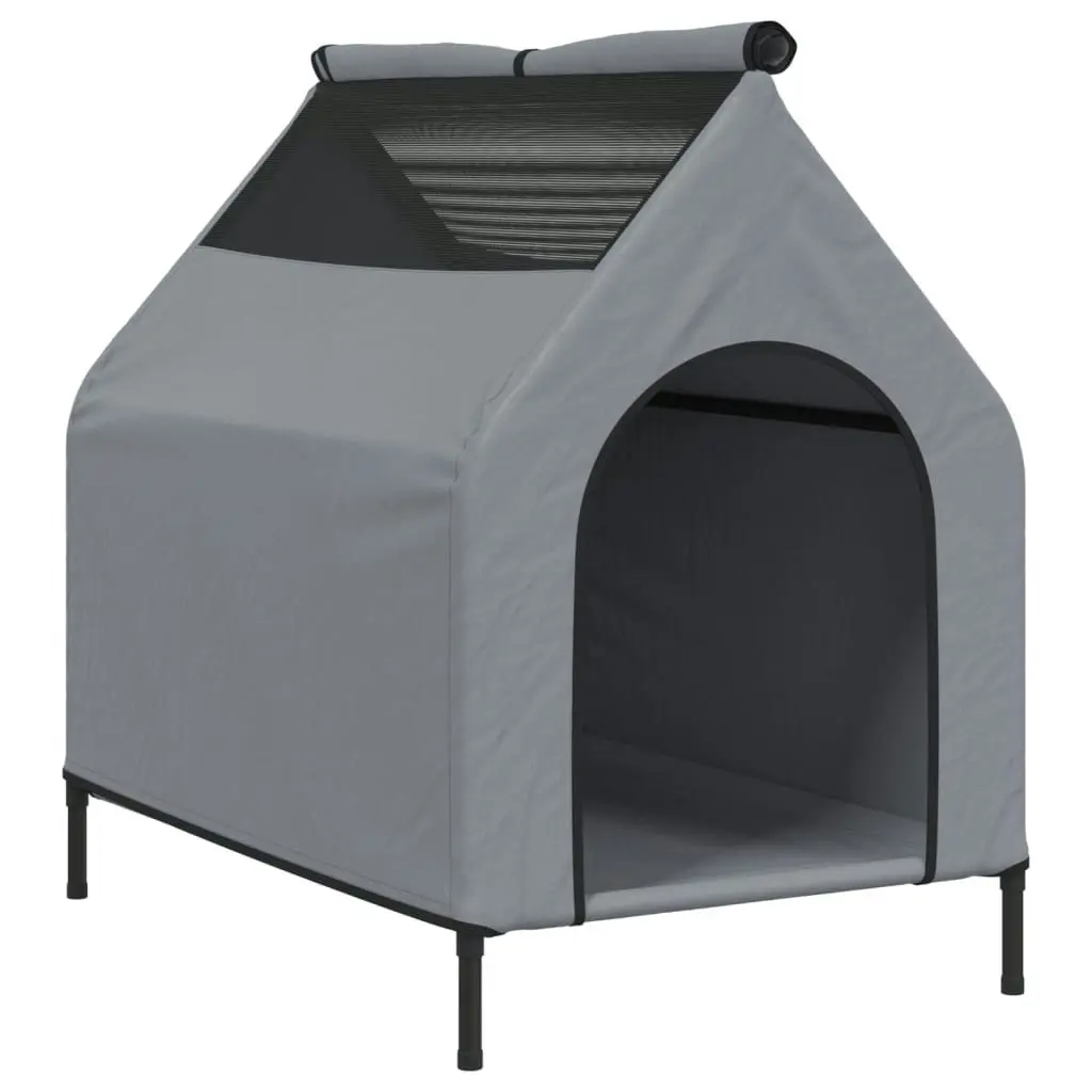 Dog House Light Grey Oxford Fabric and Steel 172591