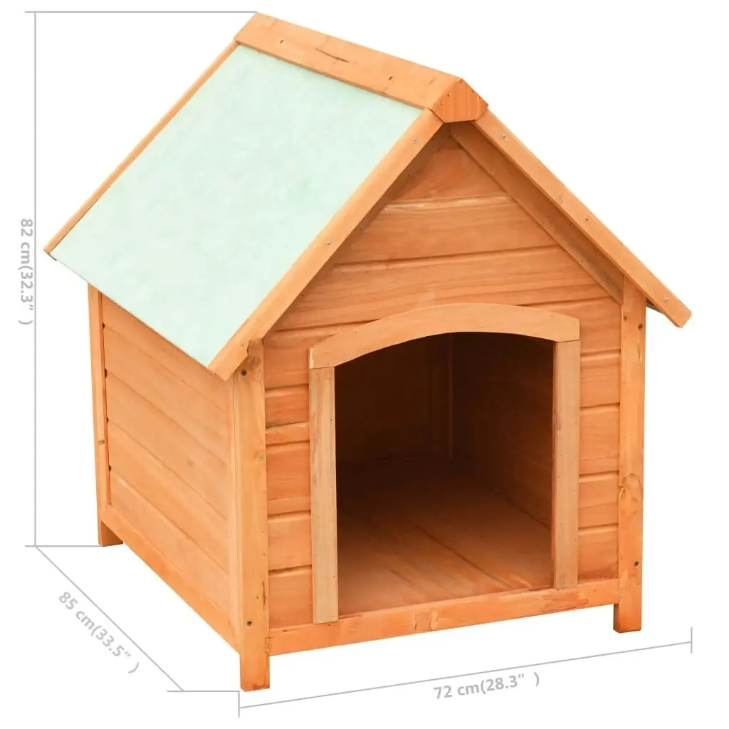 Dog House Solid Pine & Fir Wood 72x85x82 cm 170639