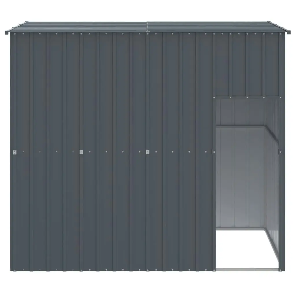 Dog House with Roof Anthracite 214x153x181 cm Galvanised Steel 172371