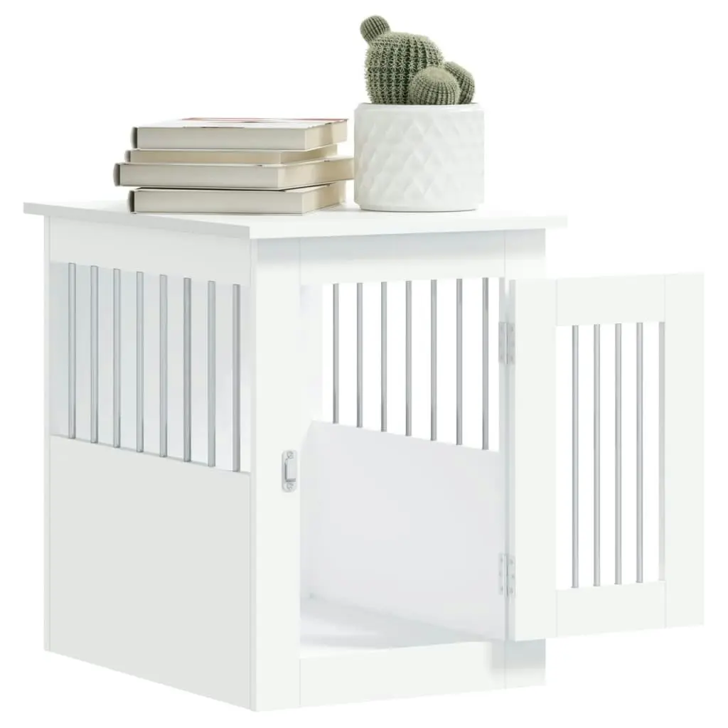 Dog Crate Furniture White 45x62x59 cm Engineered Wood 838309