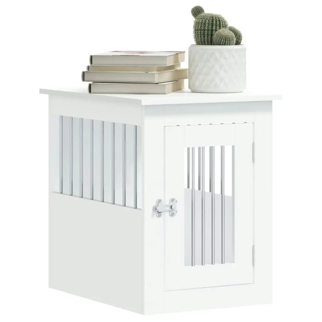 Dog Crate Furniture White 45x62x59 cm Engineered Wood 838309