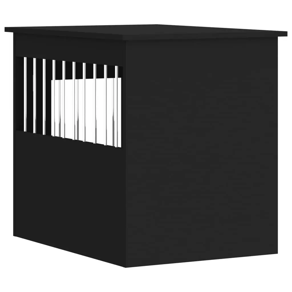 Dog Crate Furniture Black 55x75x65 cm Engineered Wood 838317