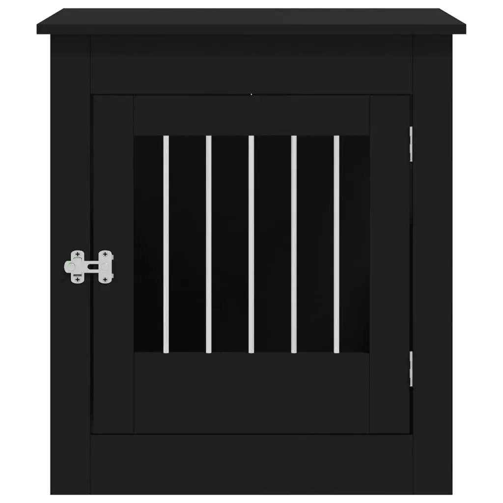 Dog Crate Furniture Black 64.5x80x71 cm Engineered Wood 838331