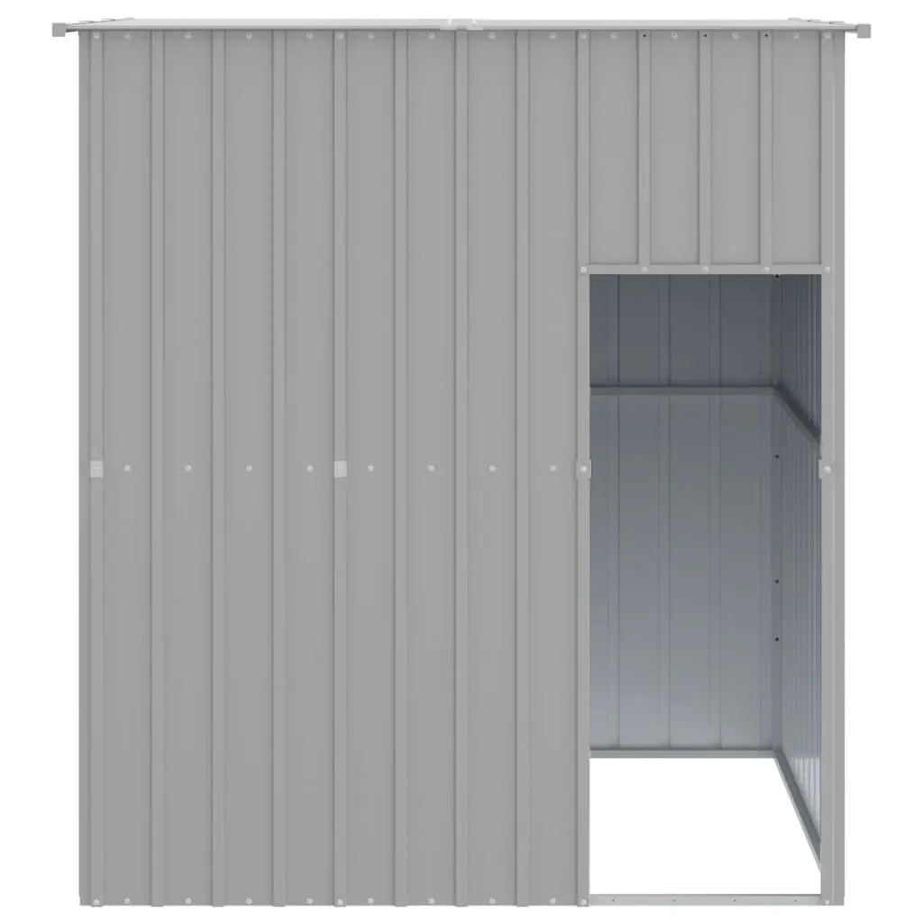 Dog House with Roof Light Grey 165x153x181 cm Galvanised Steel 172364