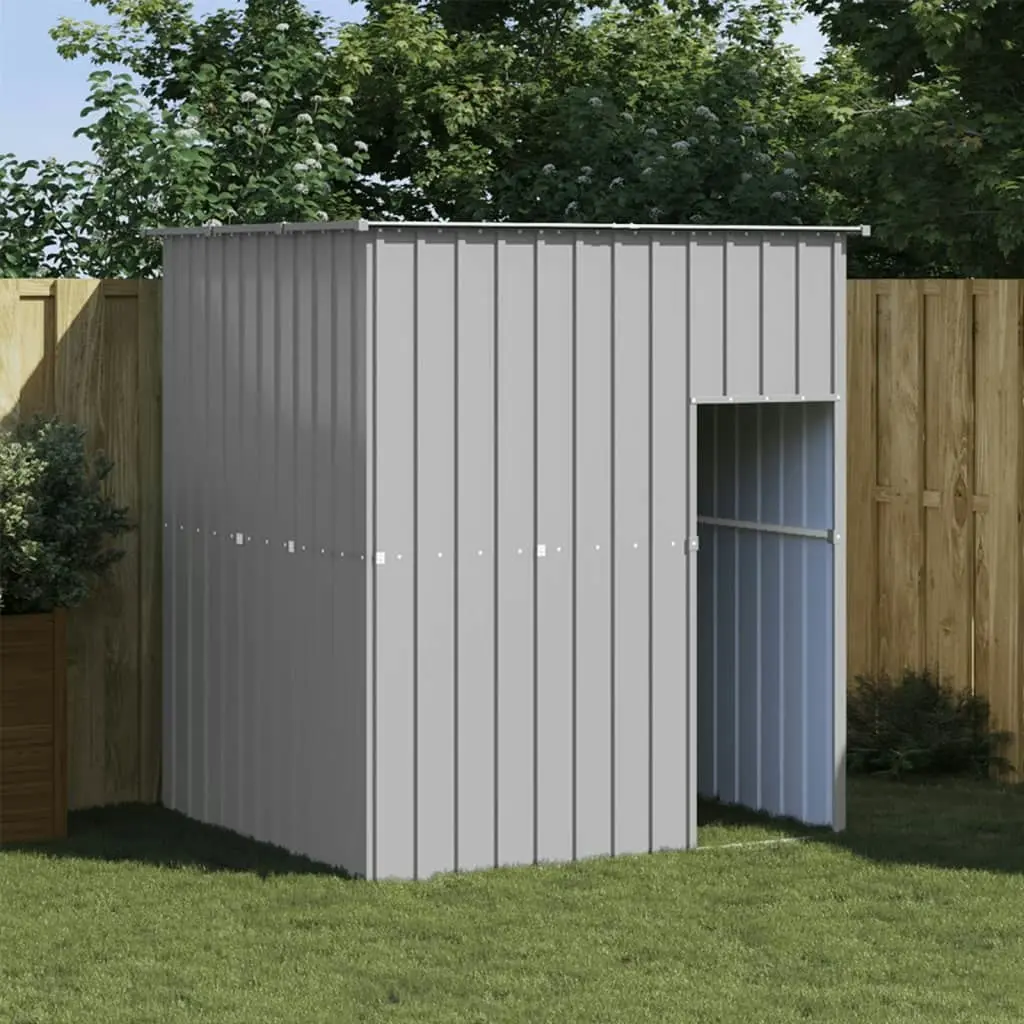 Dog House with Roof Light Grey 165x153x181 cm Galvanised Steel 172364